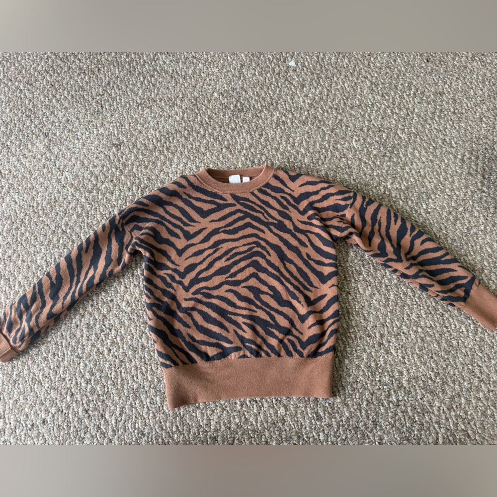 GAP Brown and Black Zebra Print Kids Sweater
